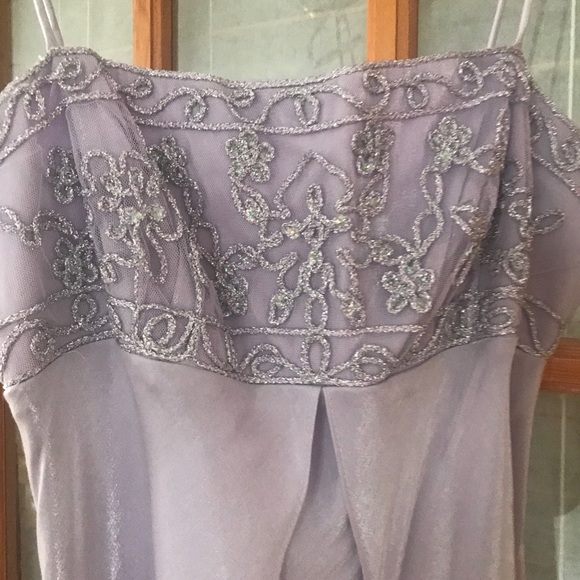 Lilac satin evening dress new - Picture 3 of 4